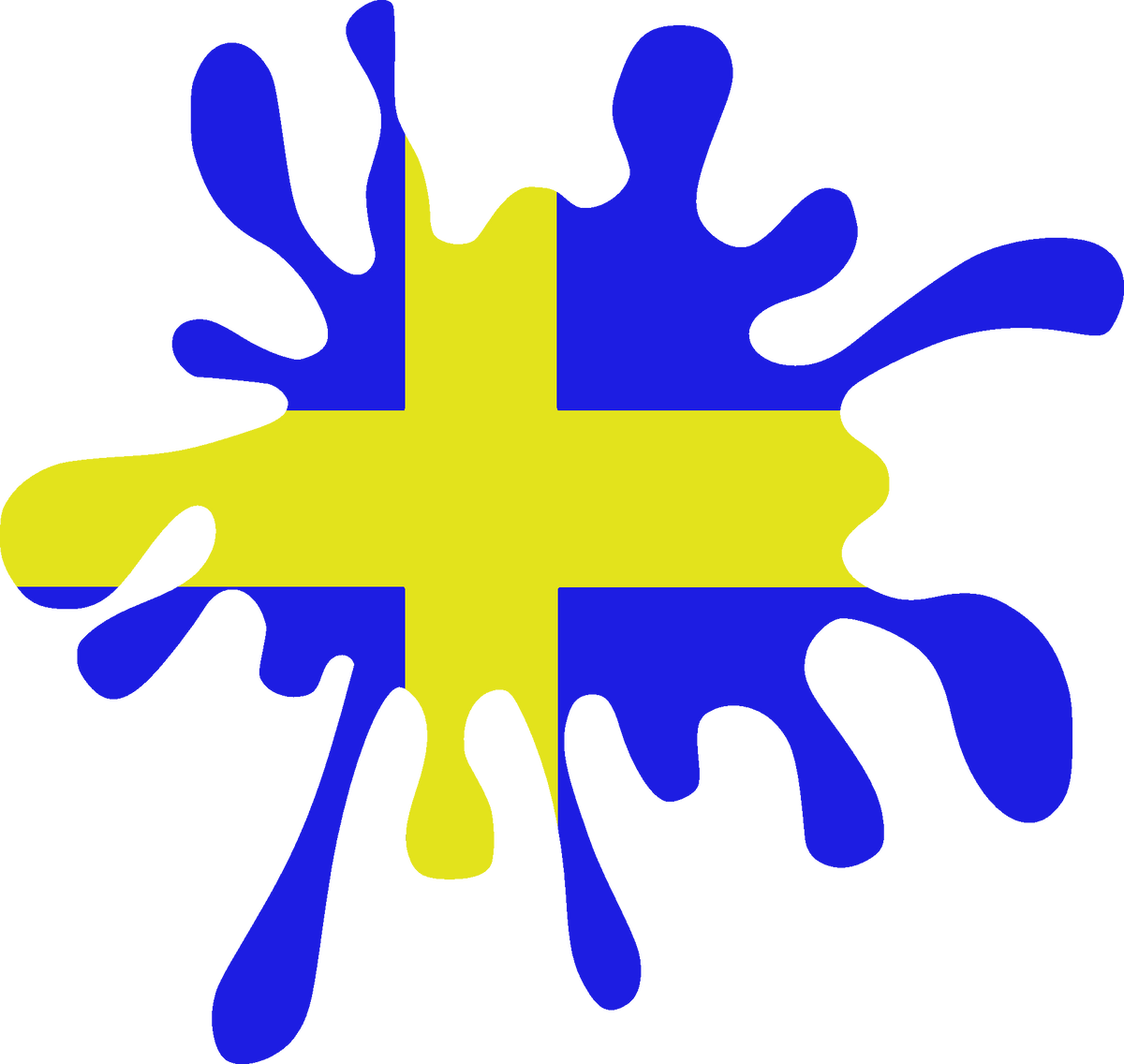 Aufkleber Vinylfolie Farbklecks Schwedenflagge Decal Auto Dekor Schweden Wohnmobil Wohnwagen Dekor