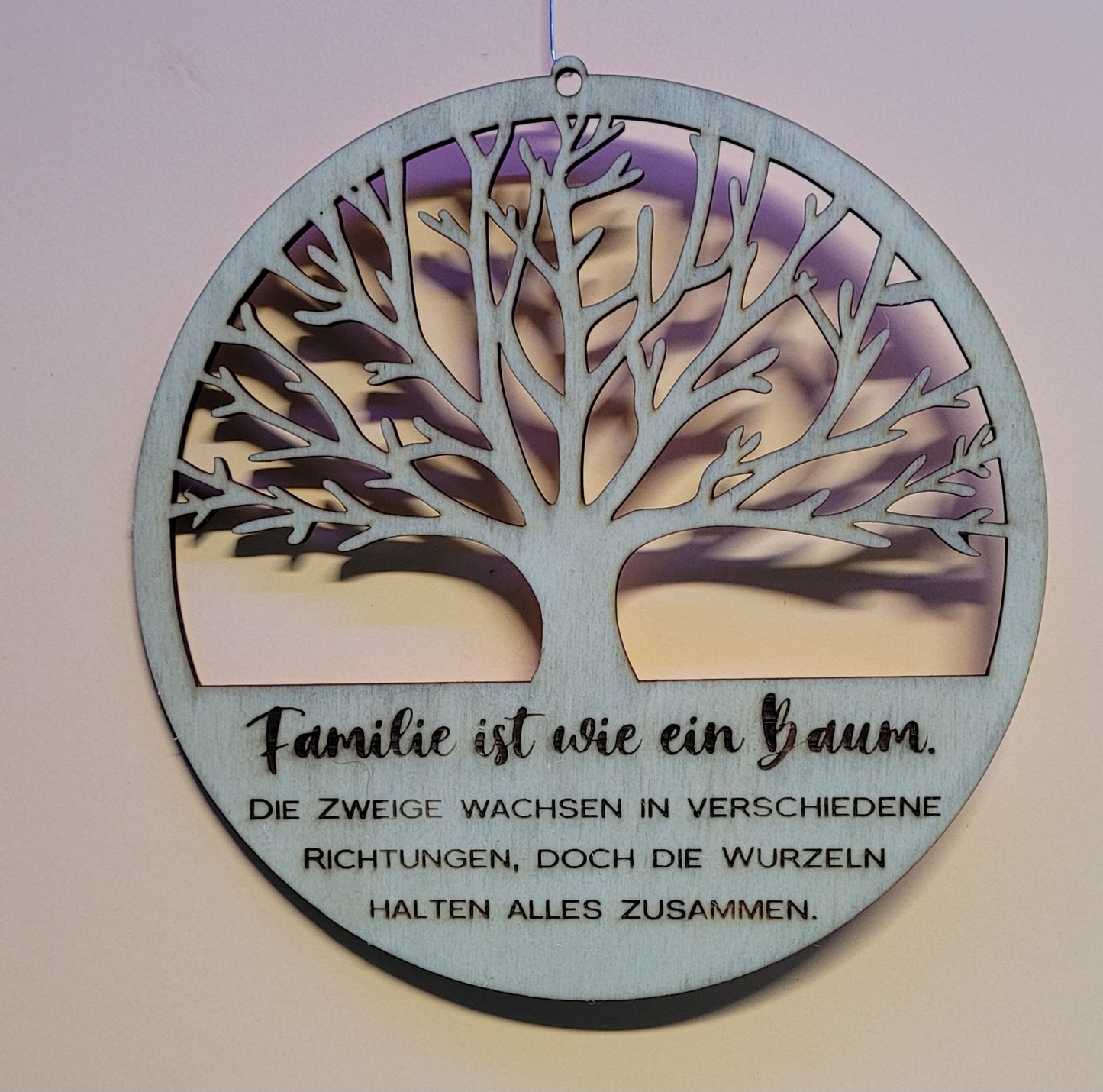 Holz Dekohänger Lebensbaum Familie Stilvoller Wandschmuck
