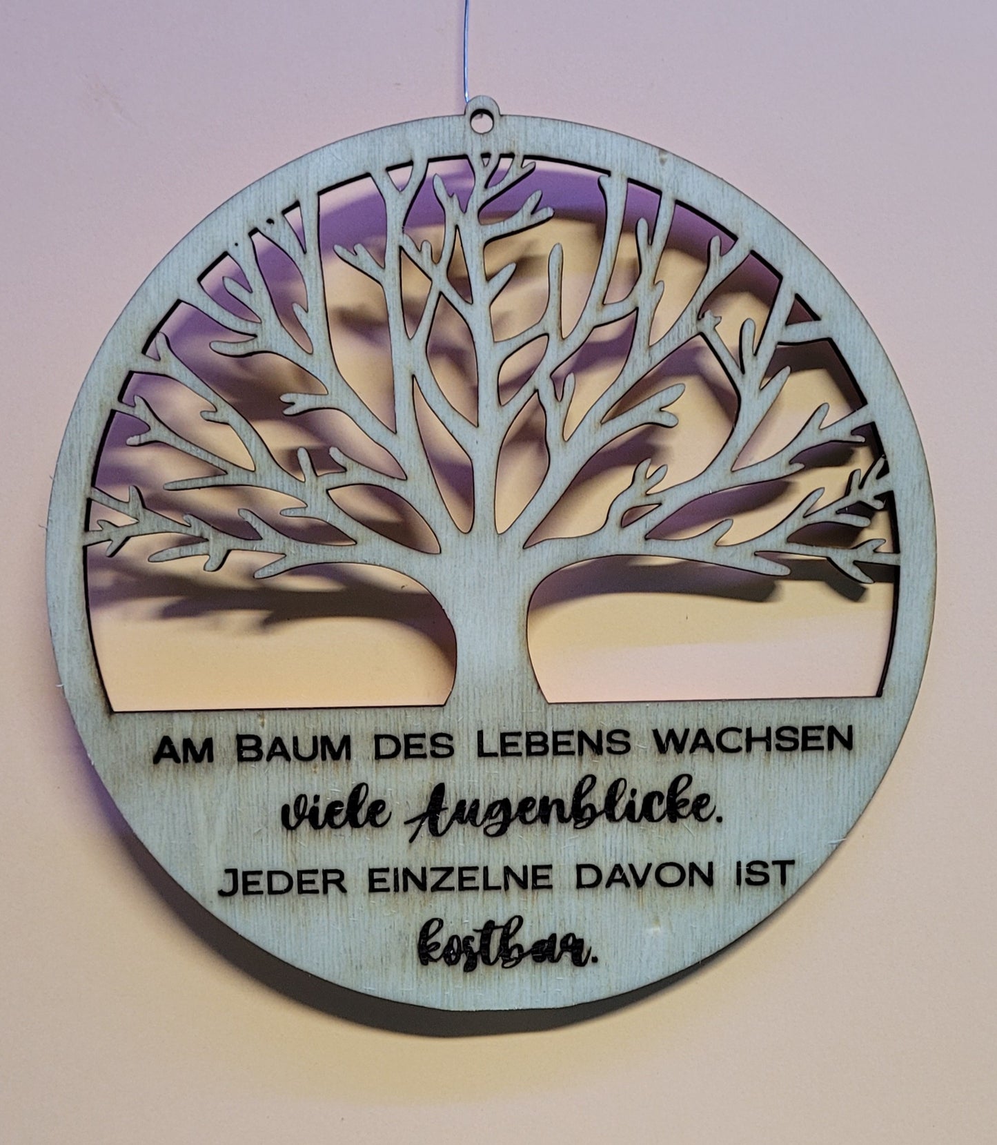 Holz Dekohänger Lebensbaum Augenblicke Stilvoller Wandschmuck