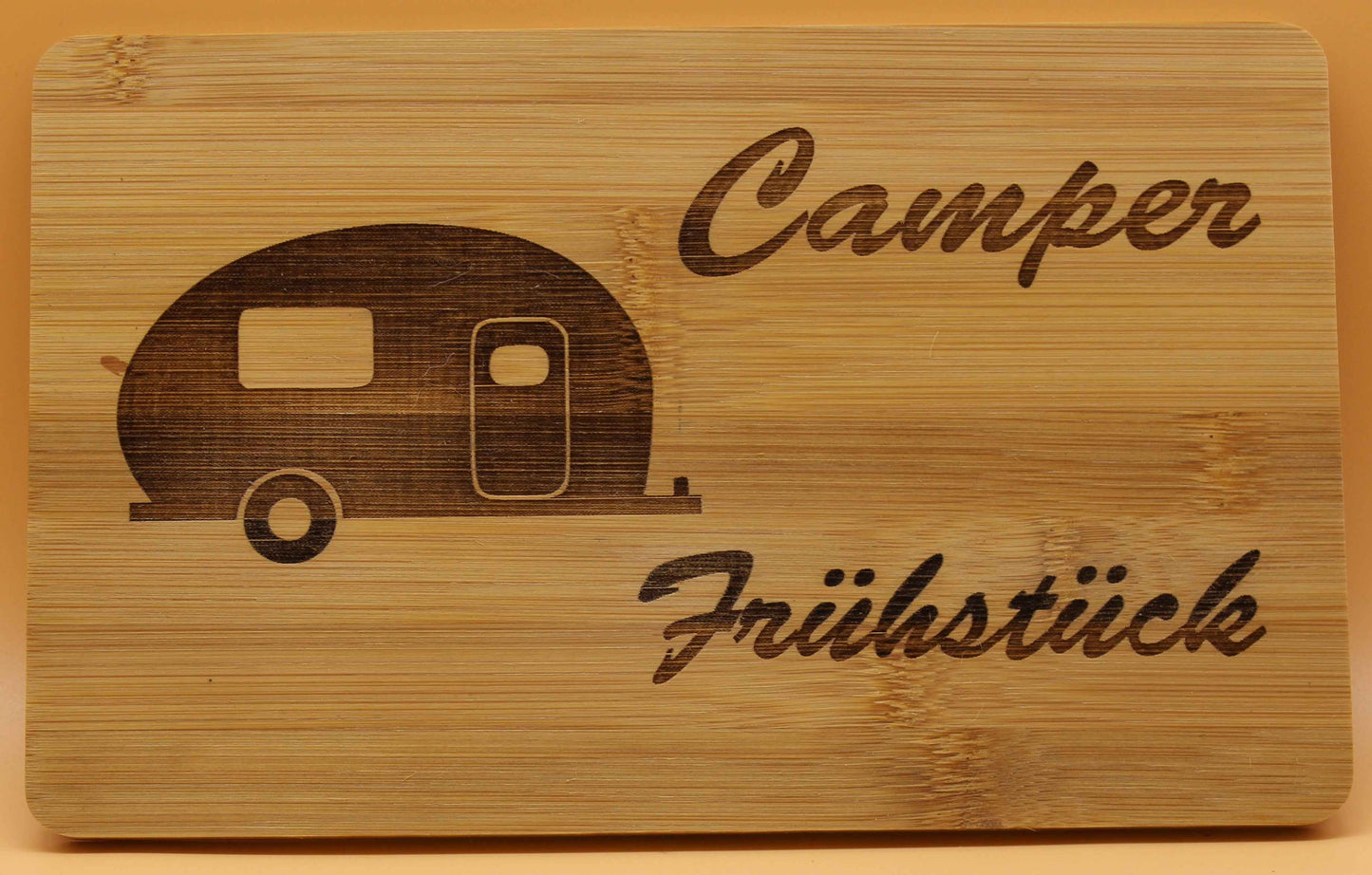 Frühstücksbrett Camping Wohnwagen Bambus