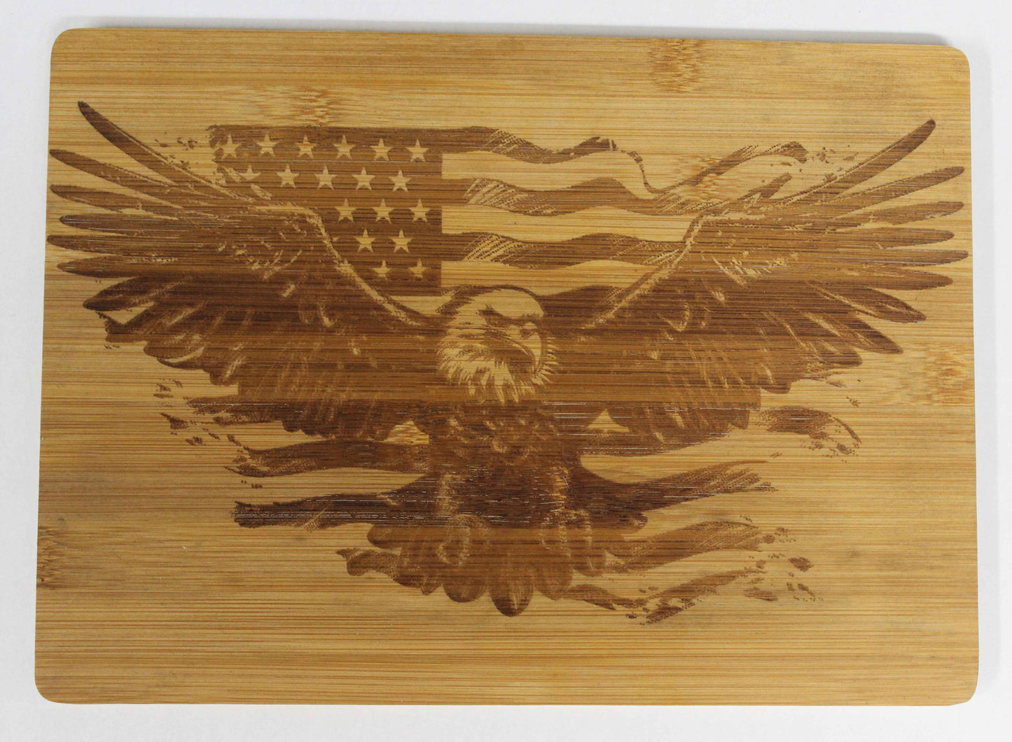 Schneidebrett Bambus USA Adler Laser graviert