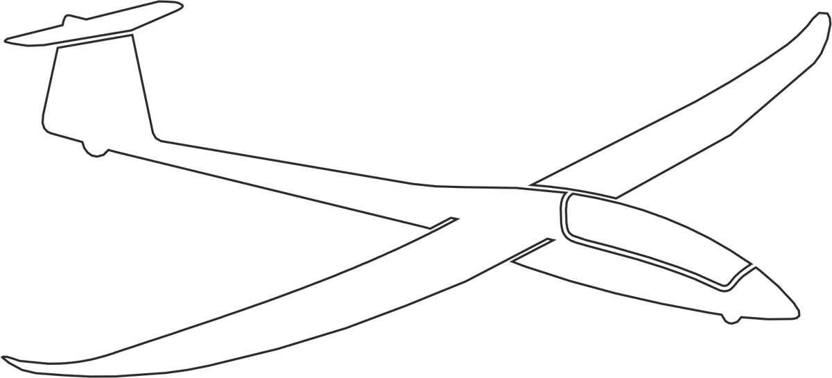 Aufkleber Vinylfolie Flugzeug Segelflugzeug Modellfliegen Hobby