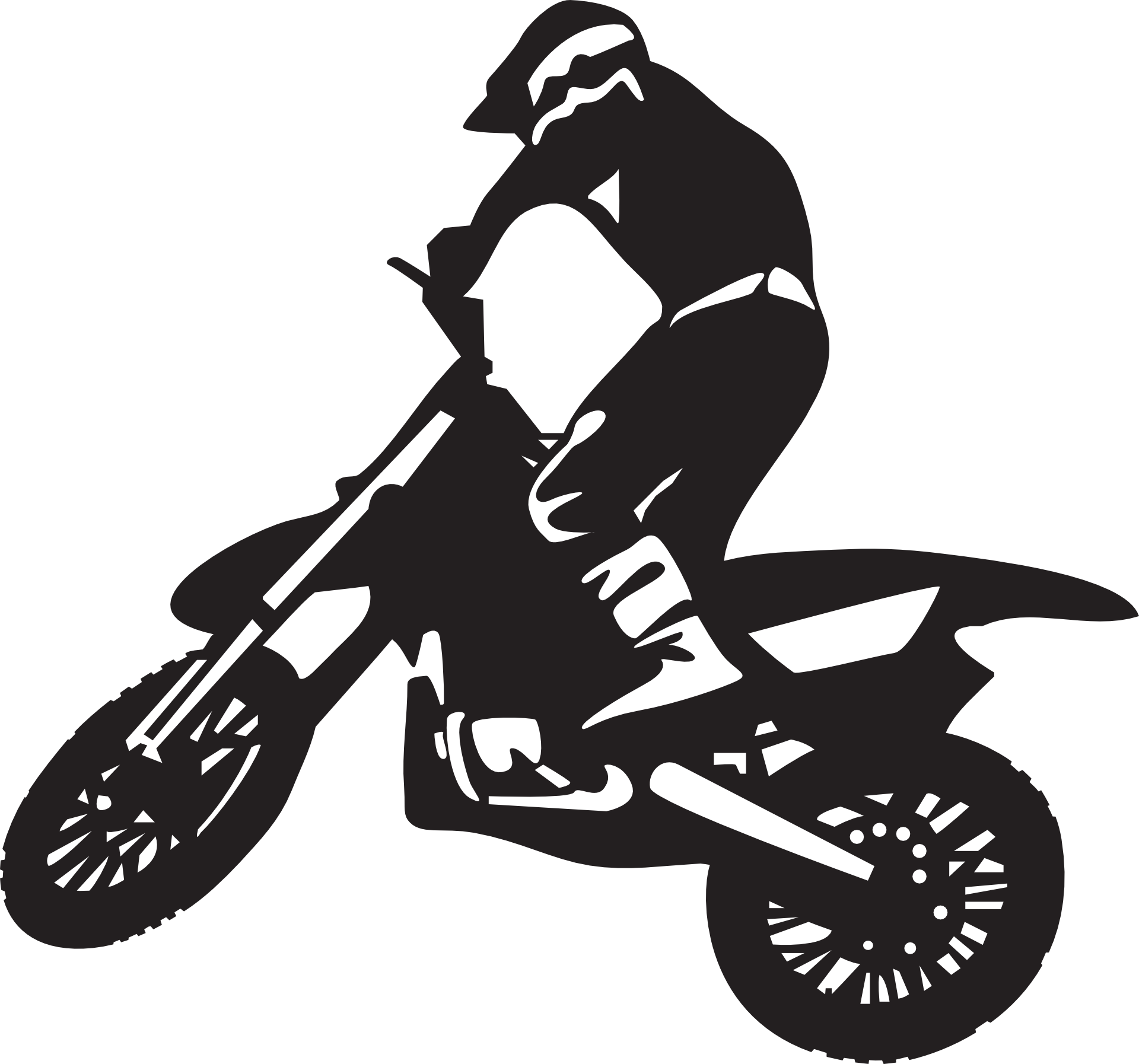 Aufkleber Vinylfolie Motorcross Sport 