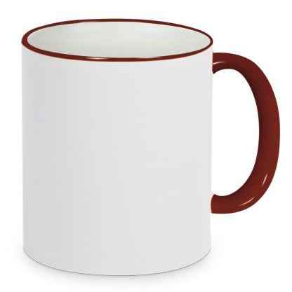Keramiktasse RIM HANDLE 11oz bordeaux