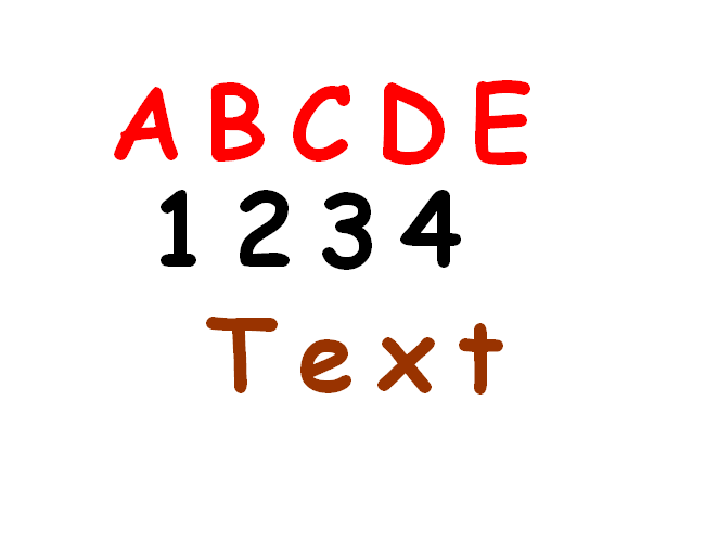 Buchstaben Zahlen als Aufkleber oder zum Aufbügeln