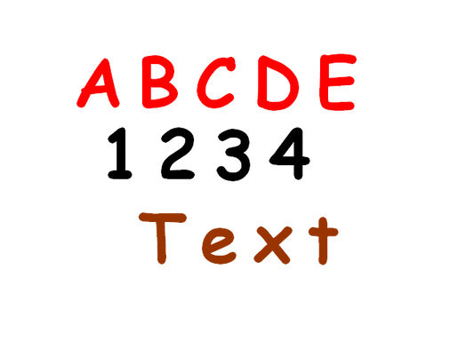 Buchstaben Zahlen als Aufkleber oder zum Aufbügeln