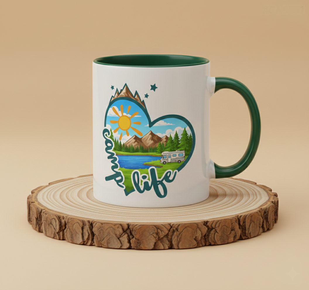 Keramiktasse Camp Live Herz Wohnmobil