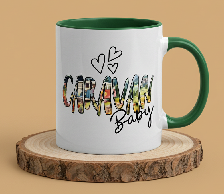 Keramiktasse Spruch  Caravan Baby