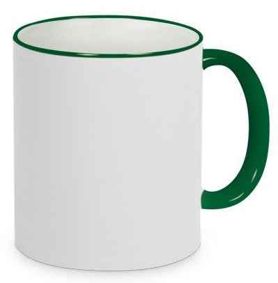 Keramiktasse RIM HANDLE 11oz dunkelgrün