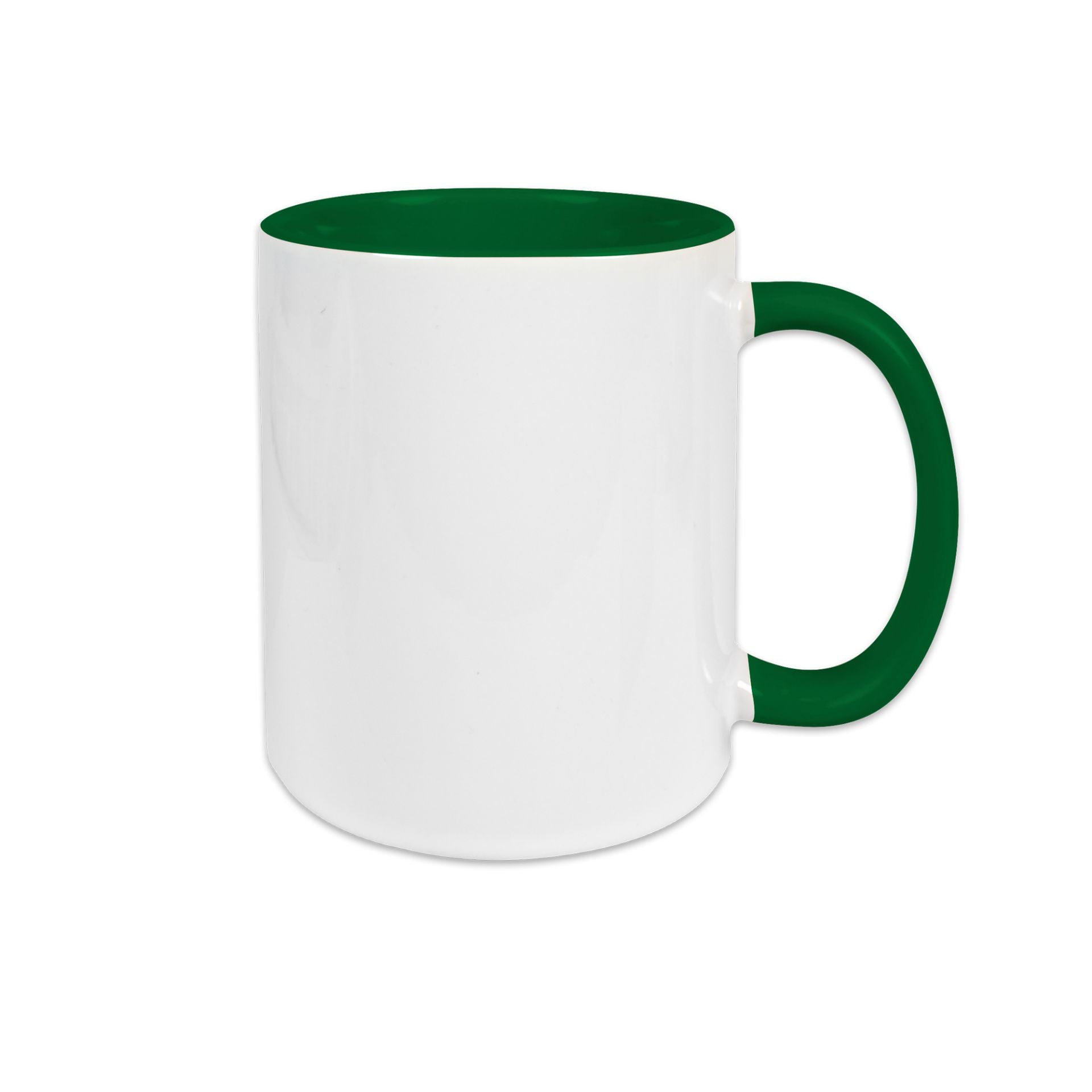 Keramiktasse TWO TONES HANDLE 11oz Sublistar Coating dunkelgrün