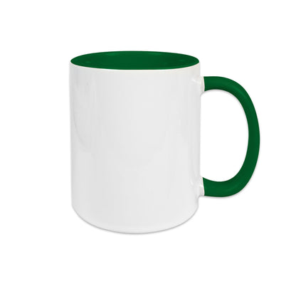 Keramiktasse TWO TONES HANDLE 11oz Sublistar Coating dunkelgrün