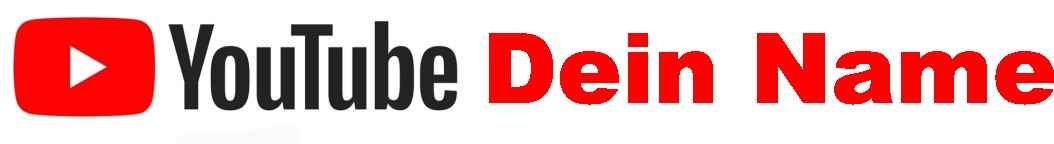Aufkleber Vinylfolie Youtube Logo dein Name Auto Wohnmobil Dekor