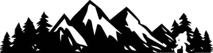 Aufkleber Vinylfolie Landschaft Berge Yeti Decal Auto Wohnmobil Dekor