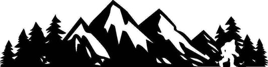 Aufkleber Vinylfolie Landschaft Berge Yeti Decal Auto Wohnmobil Dekor