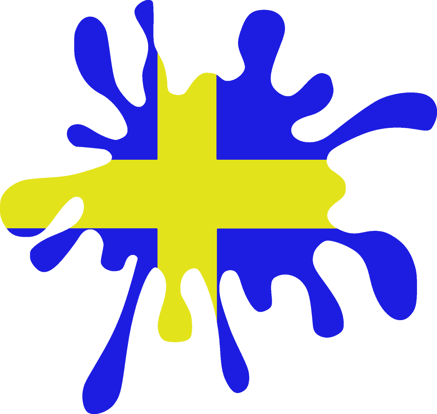 Aufkleber Vinylfolie Farbklecks Schwedenflagge Tribal Decal Auto Wohnmobil Dekor