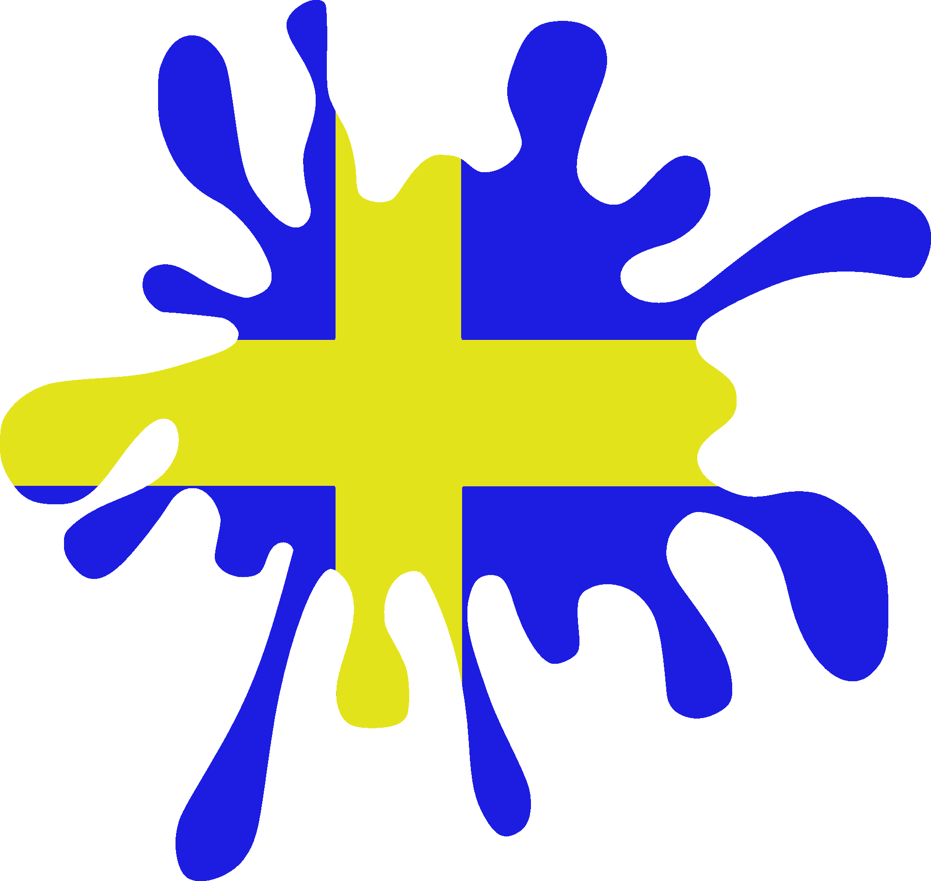Aufkleber Vinylfolie Farbklecks Schwedenflagge Tribal Decal Auto Wohnmobil Dekor