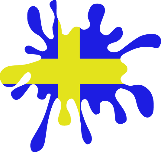 Aufkleber Vinylfolie Farbklecks Schwedenflagge Tribal Decal Auto Wohnmobil Dekor