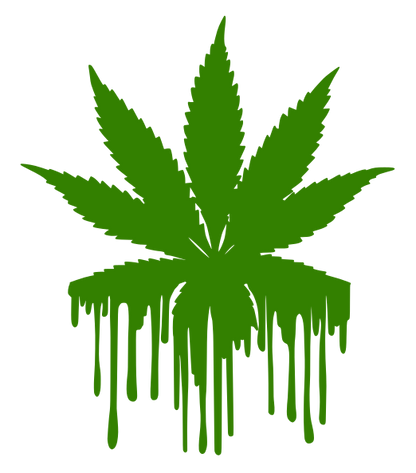 Aufkleber Vinylfolie Farbklecks Cannabis Pflanze Auto Wohnmobil Dekor