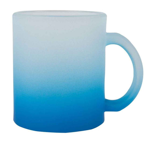 Glastasse mit Farbverlauf light blue
