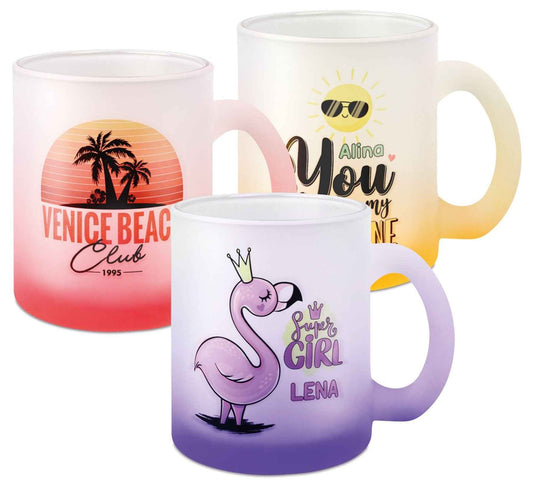 Glastasse mit Farbverlauf 