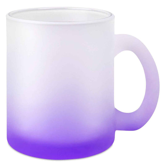 Glastasse satiniert mit Farbverlauf purple