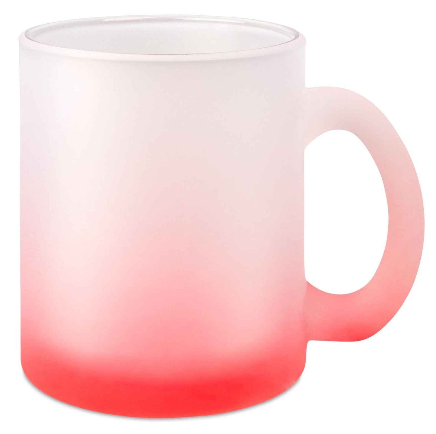 Glastasse satiniert mit Farbverlauf red