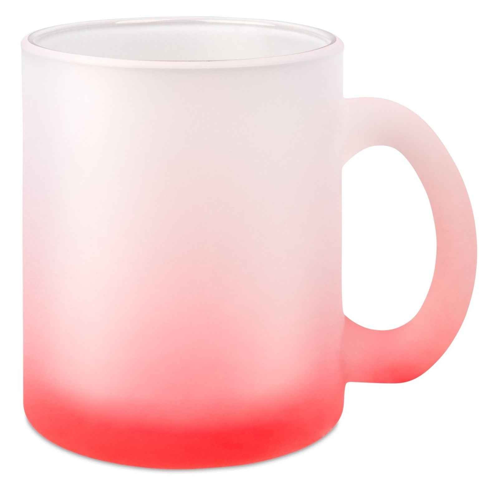 Glastasse satiniert mit Farbverlauf red