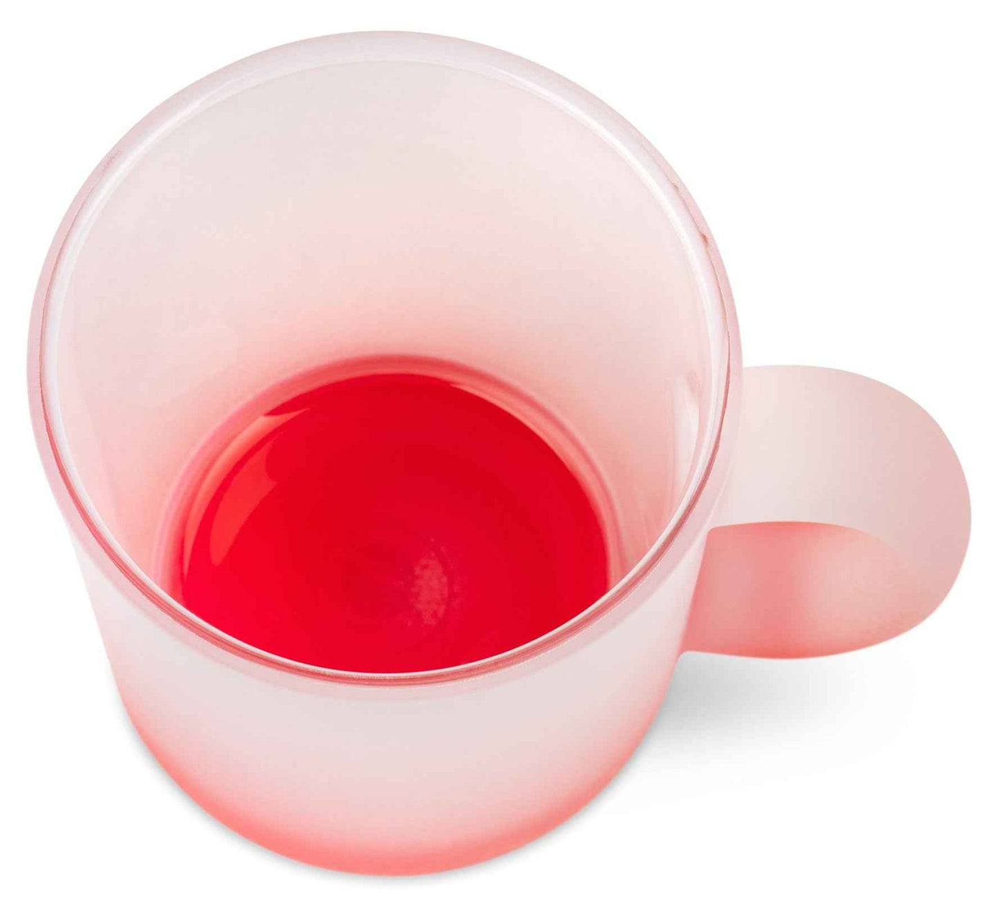 Glastasse satiniert mit Farbverlauf red