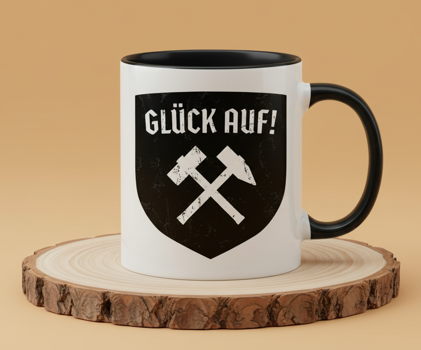 Keramiktasse Ruhrpott Bergbau Glück Auf Wappen