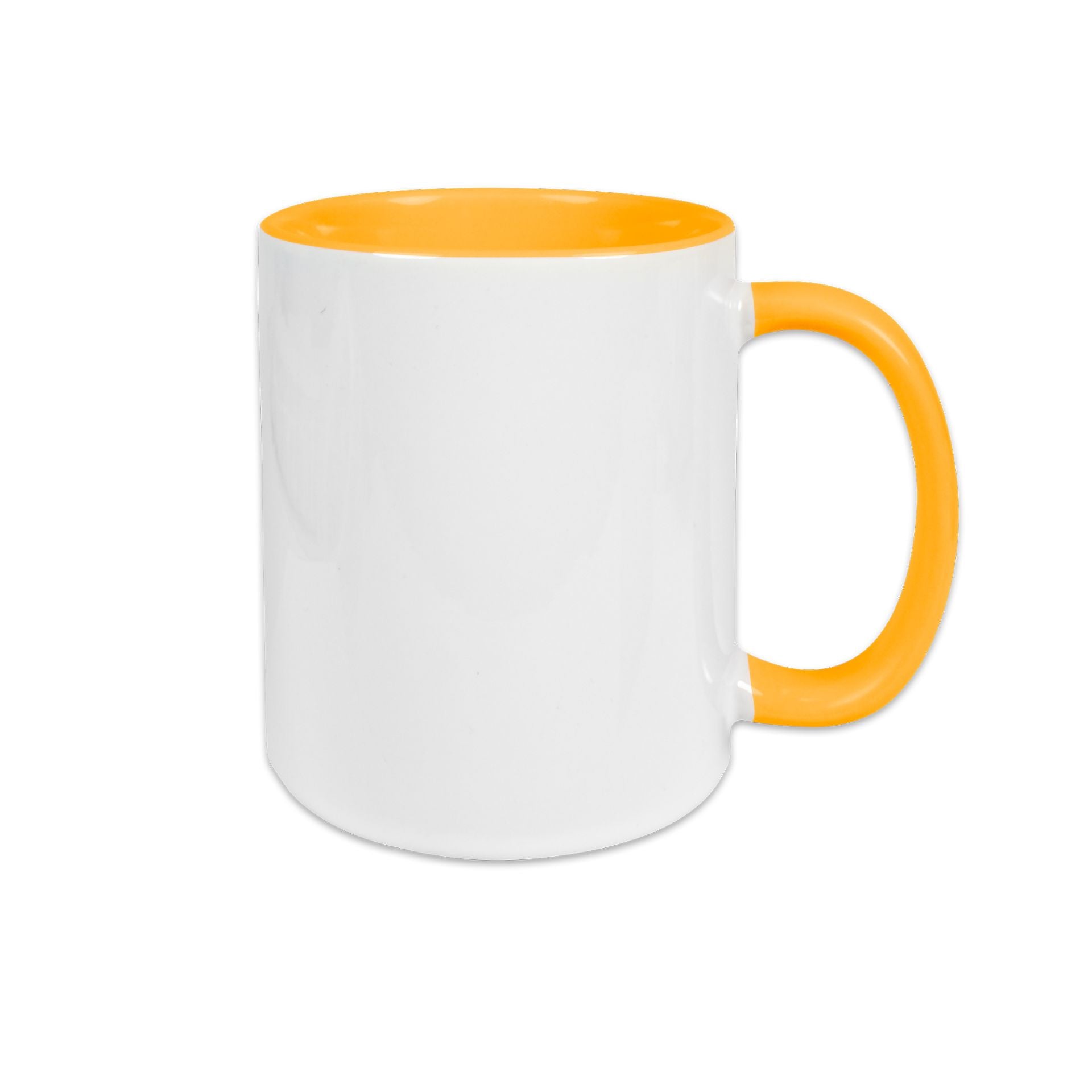 Keramiktasse TWO TONES HANDLE 11oz goldgelb