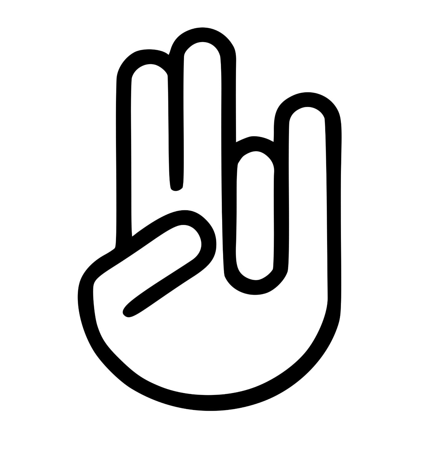 Aufkleber Vinylfolie Hand