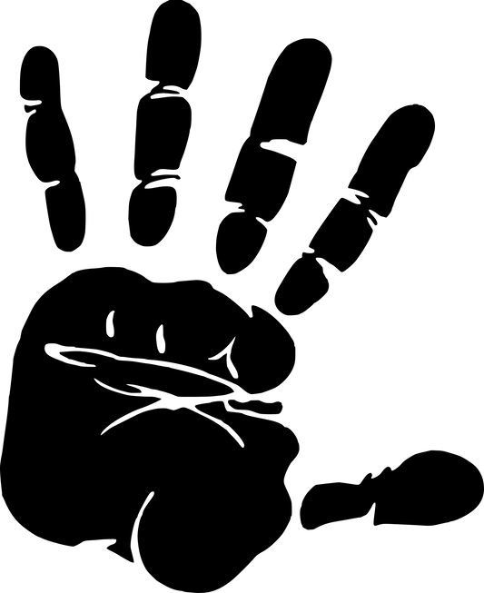 Aufkleber Vinylfolie Hand