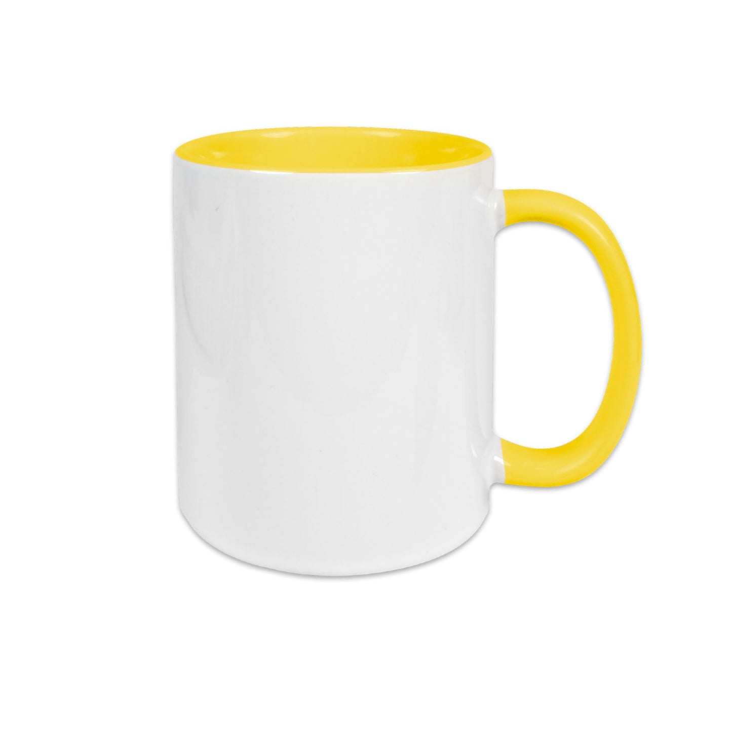 Keramiktasse TWO TONES HANDLE 11oz hellgelb