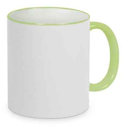 Keramiktasse RIM HANDLE 11oz hellgrün