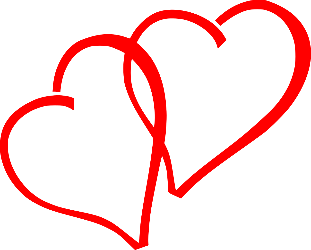 Aufkleber Vinylfolie zwei Herzen Love Dekor