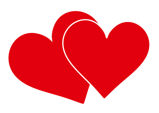 Aufkleber Vinylfolie zwei Herzen Love Dekor