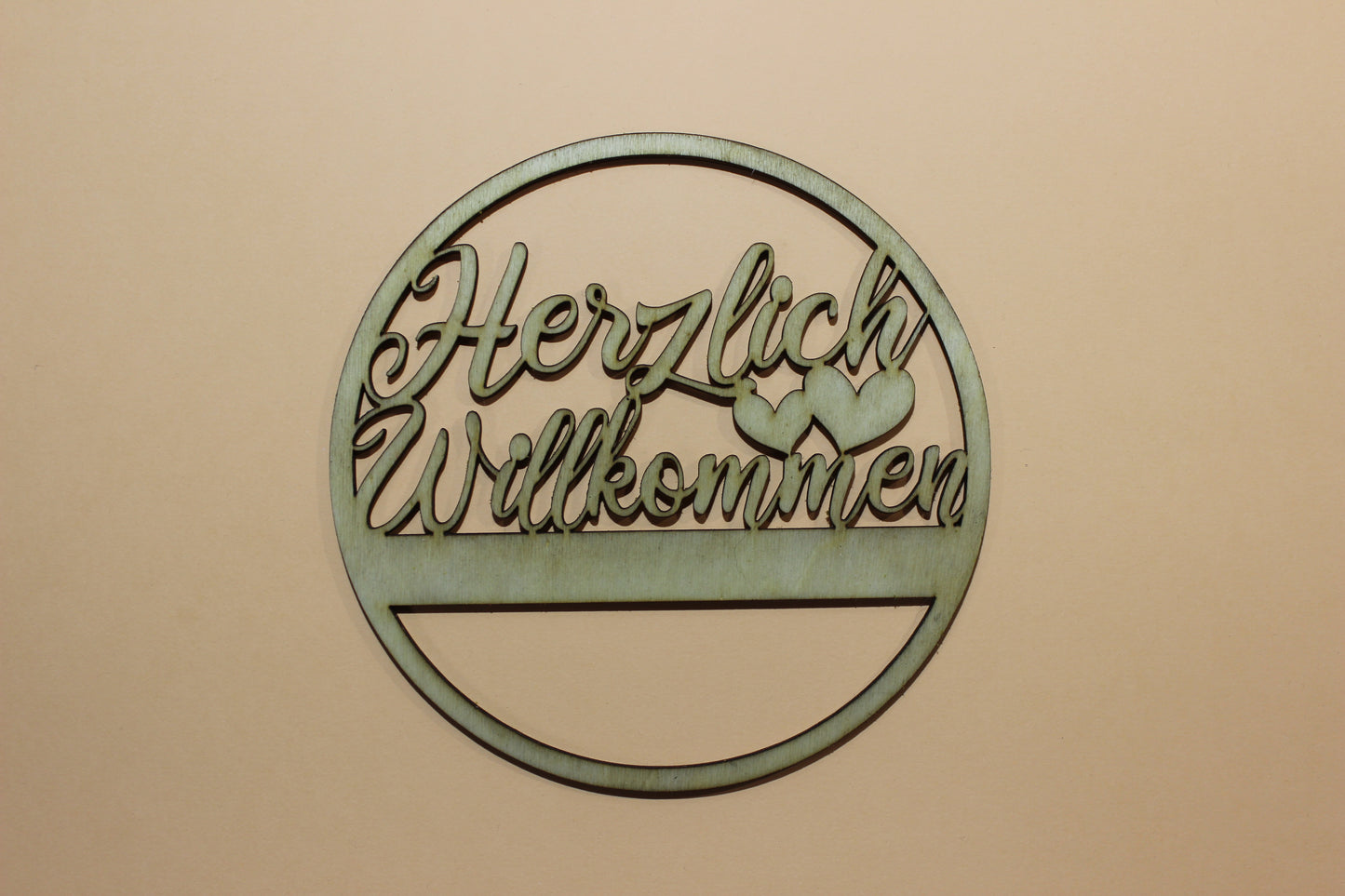 Holz Dekoreif Herzlich Willkommen Einladender Wandschmuck Türschild