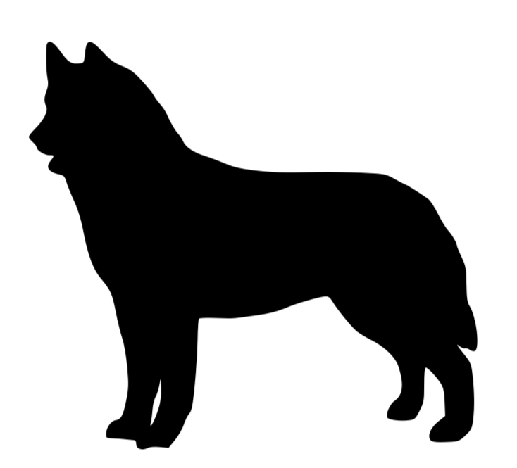 Aufkleber Vinylfolie Hund Husky