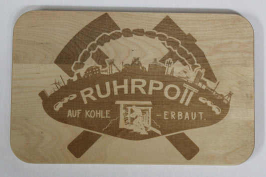 Frühstücksbrett Buche Ruhrpott auf Kohle erbaut