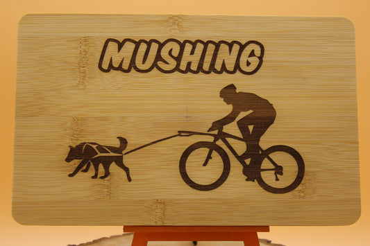 Frühstücksbrett Bambus Mountain Bike Zughunde Mushing