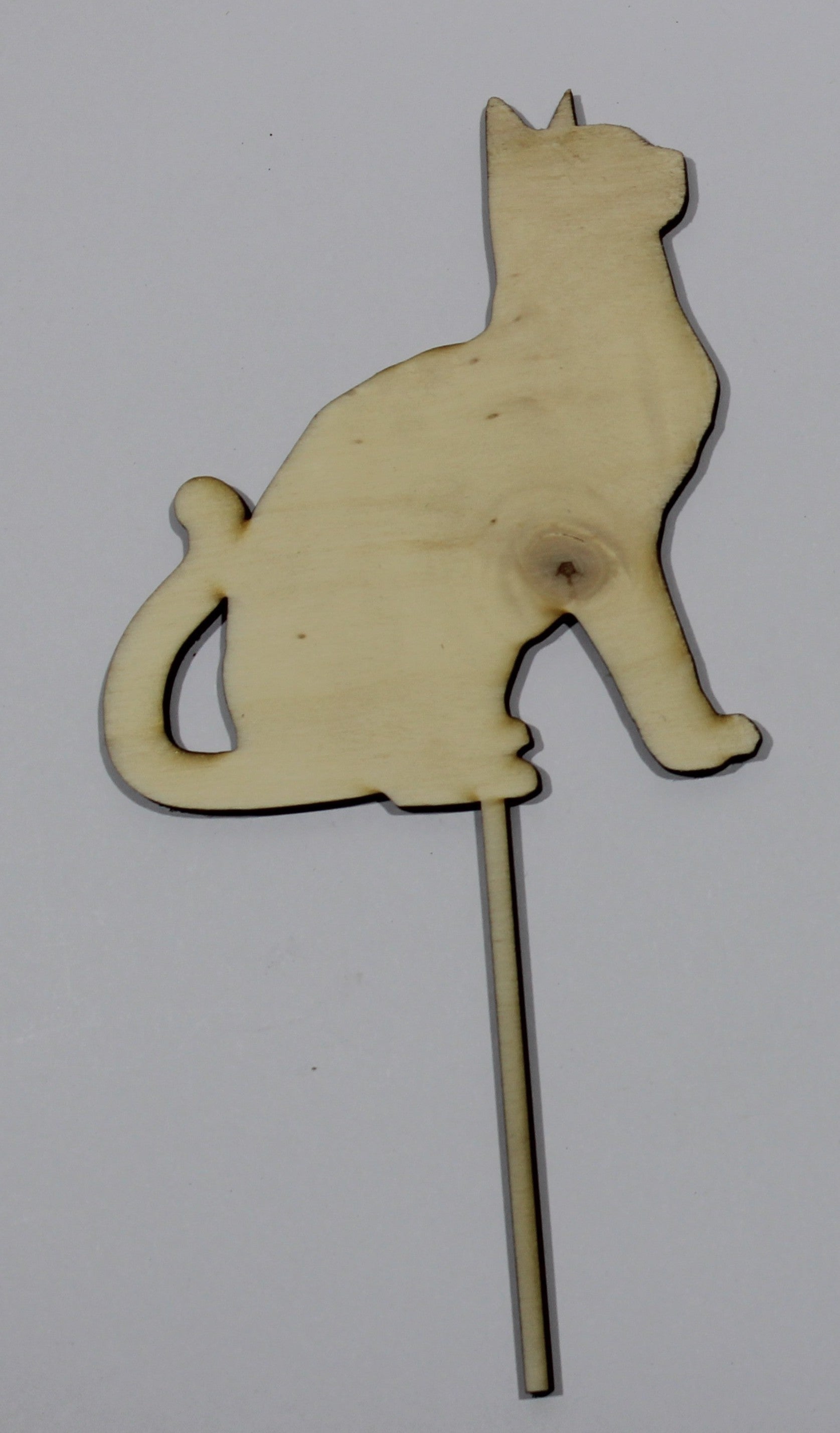 Lasergeschnittener Katzen Dekostecker aus Holz