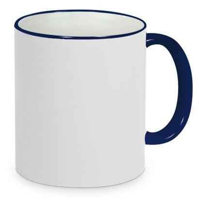 Keramiktasse RIM HANDLE 11oz kobaltblau