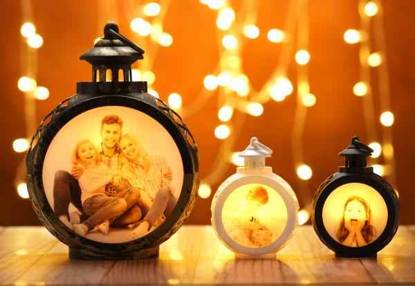 Laterne small mit LED beidseitig bedruckbar