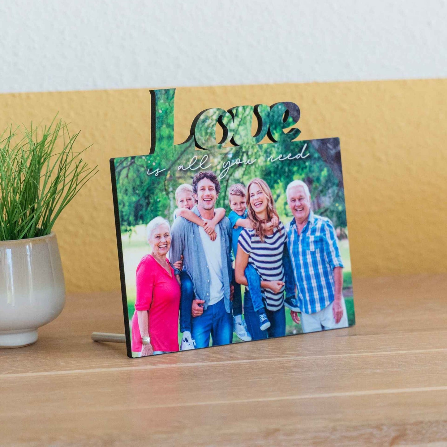 MDF Emo Frame Love mit Metallstift Aufsteller