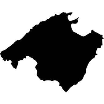 Aufkleber Vinylfolie Kontur Umriss Mallorca