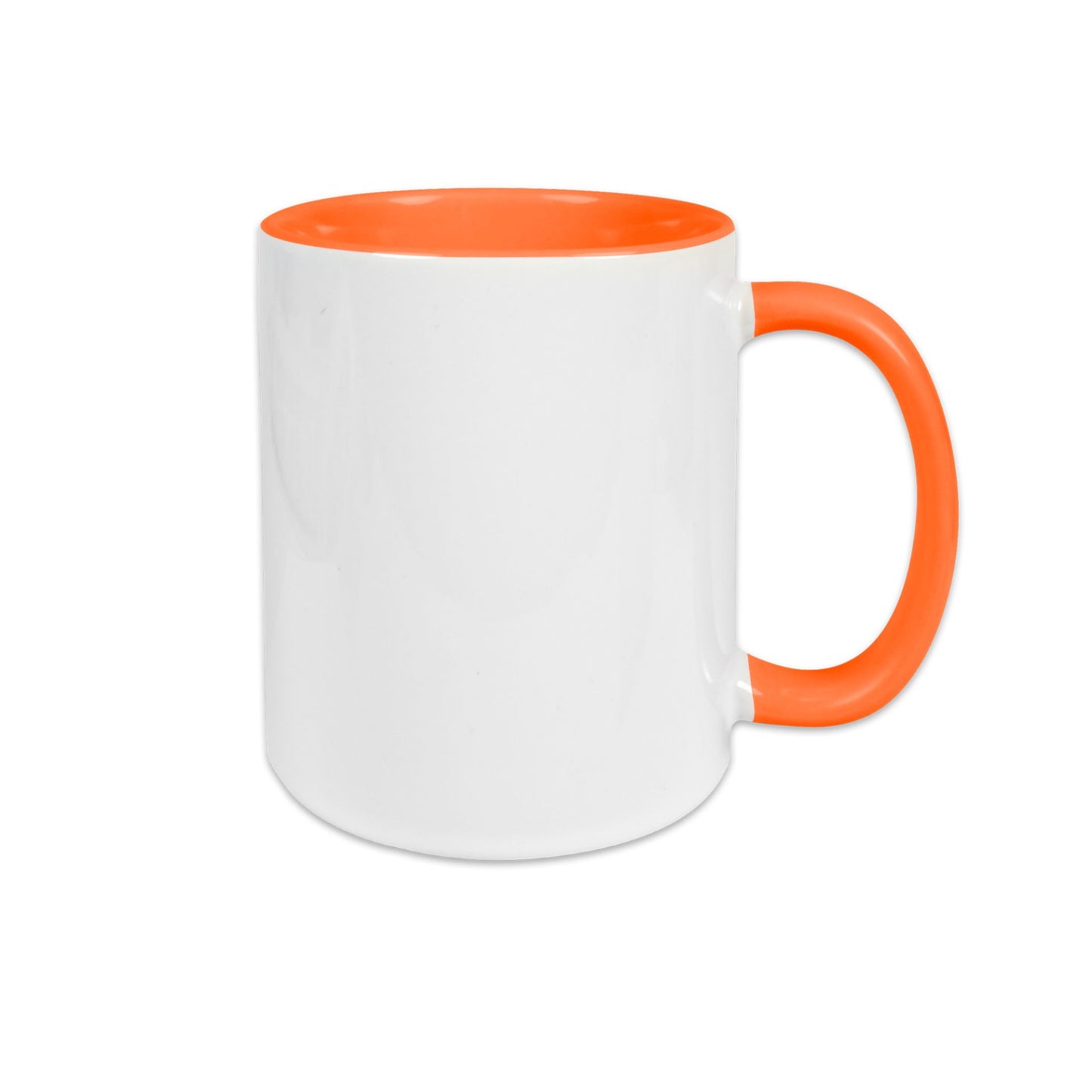 Keramiktasse TWO TONES HANDLE 11oz orange