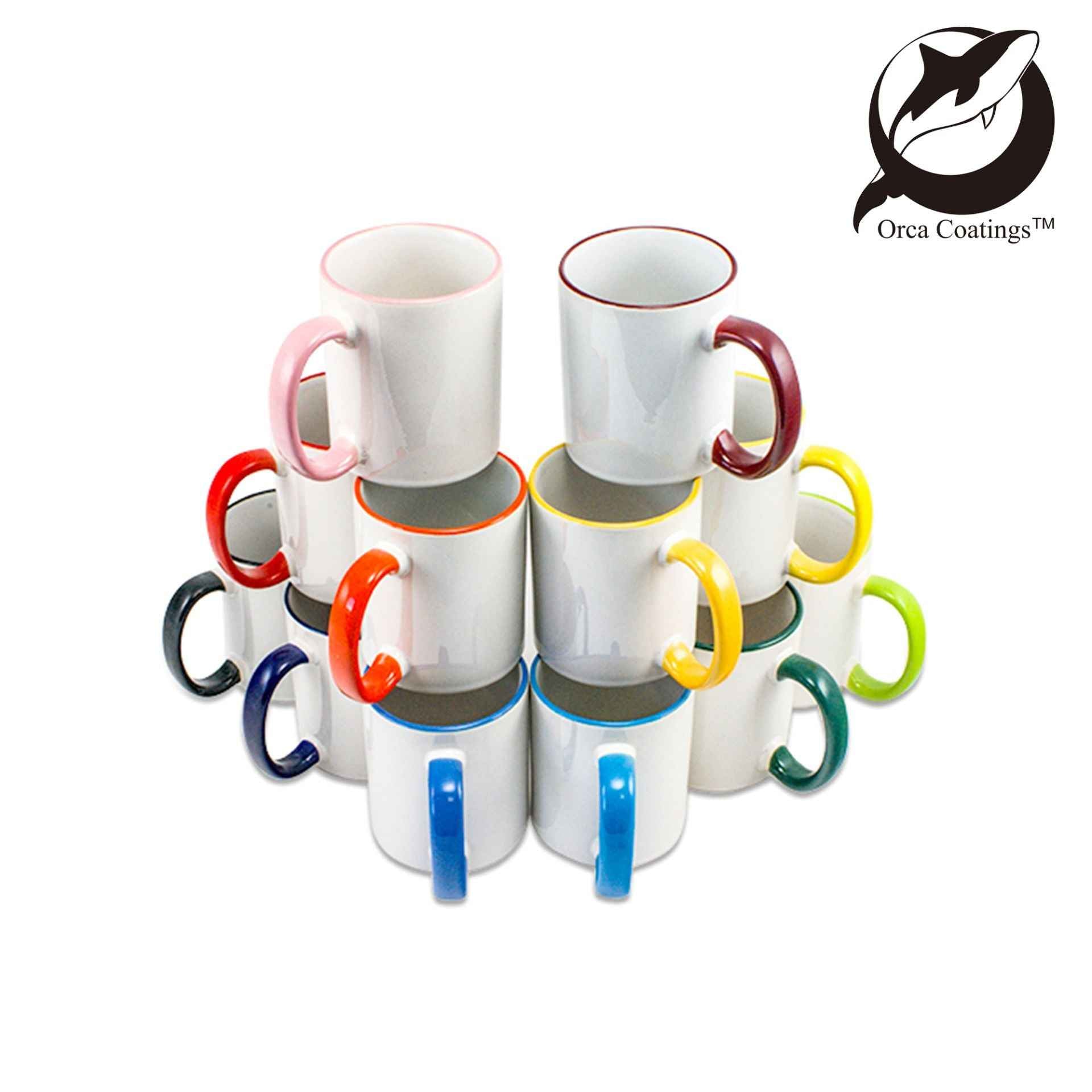 Keramiktasse Orca Coating mit Trinkrand dierse Farben