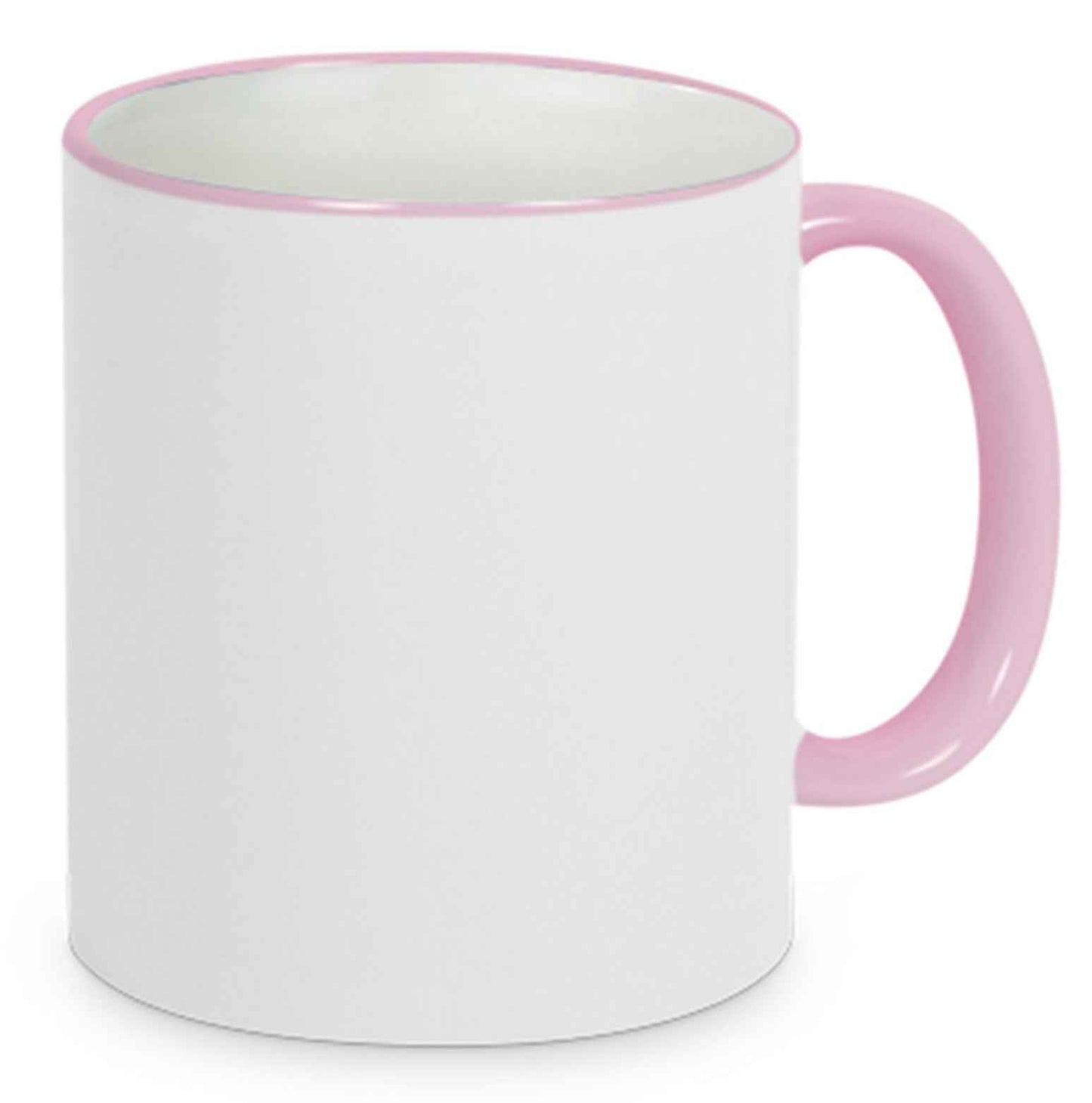 Keramiktasse RIM HANDLE 11oz rosa