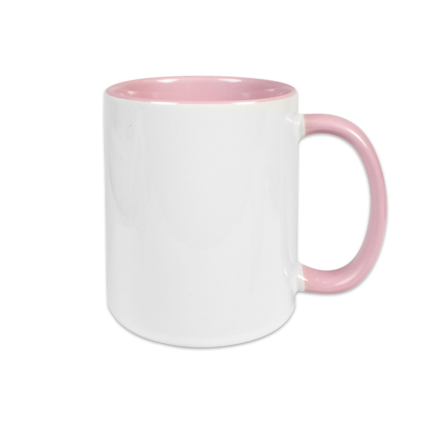 Keramiktasse TWO TONES HANDLE 11oz Sublistar Coating rosa