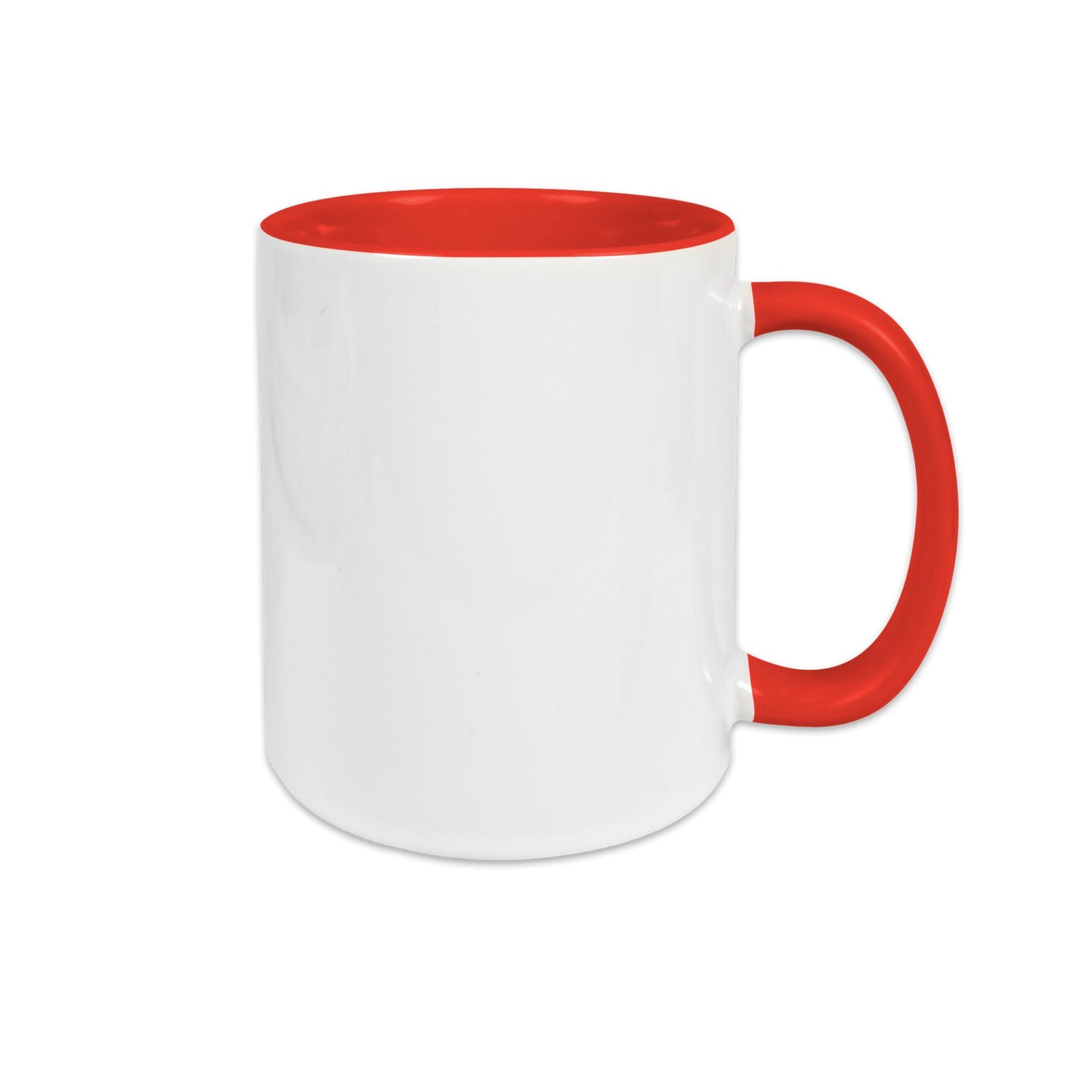 Keramiktasse TWO TONES HANDLE 11oz rot
